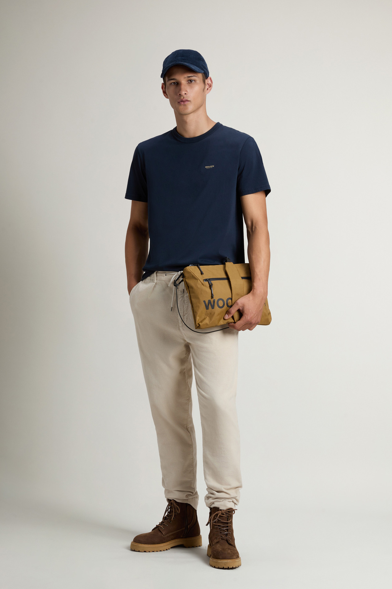 T-shirt in Pure Cotton Blue photo 2 | Woolrich