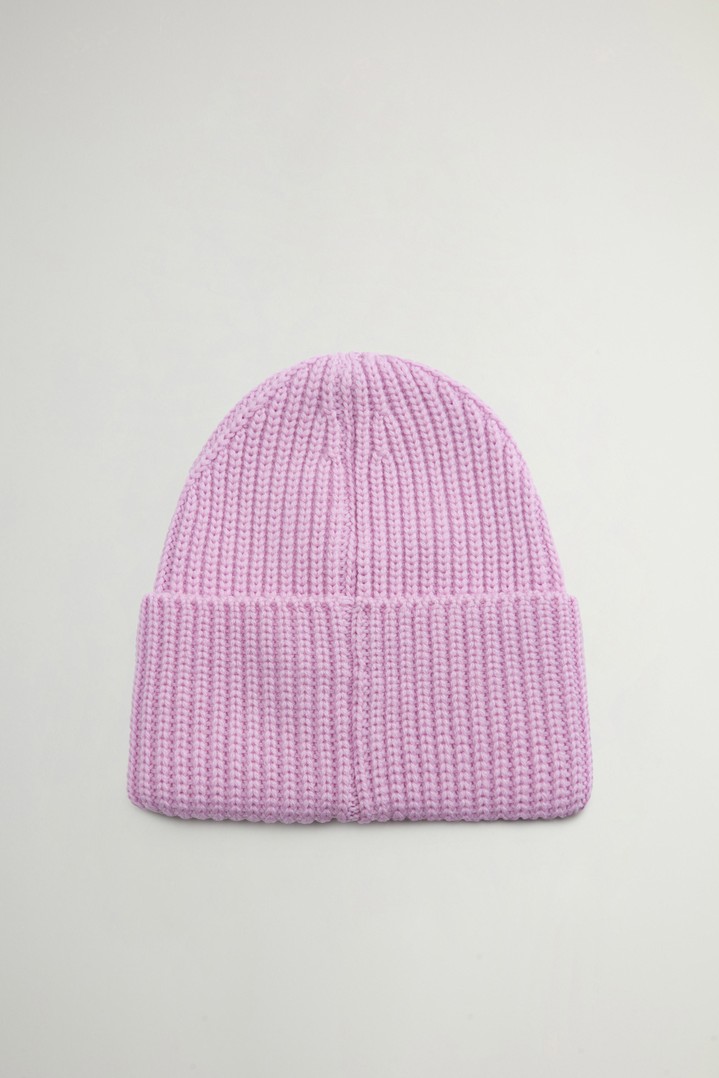 FINE MERINOS LOGO BEANIE Rosa photo 3 | Woolrich