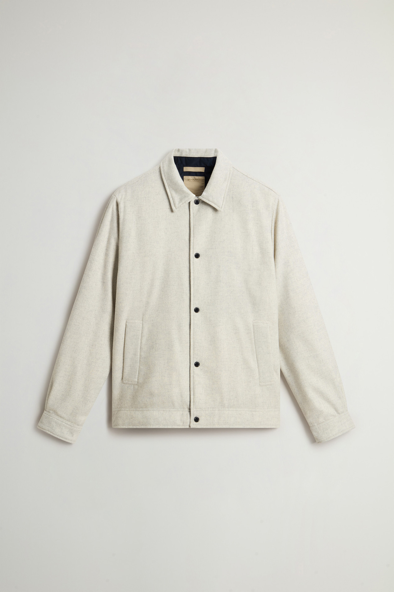 Keating Overshirt in Recycled Italian Wool Blend Beige photo 5 | Woolrich