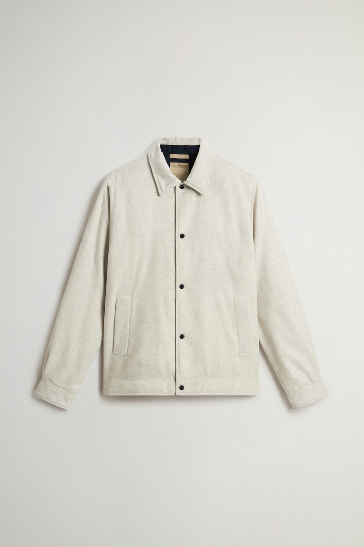 Keating Overshirt in Recycled Italian Wool Blend Beige photo 5 | Woolrich