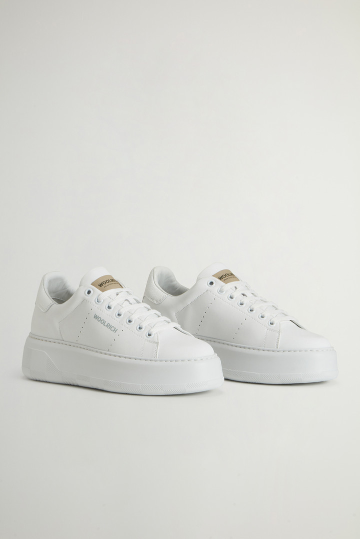 Chunky Court Leather Sneakers White photo 2 | Woolrich