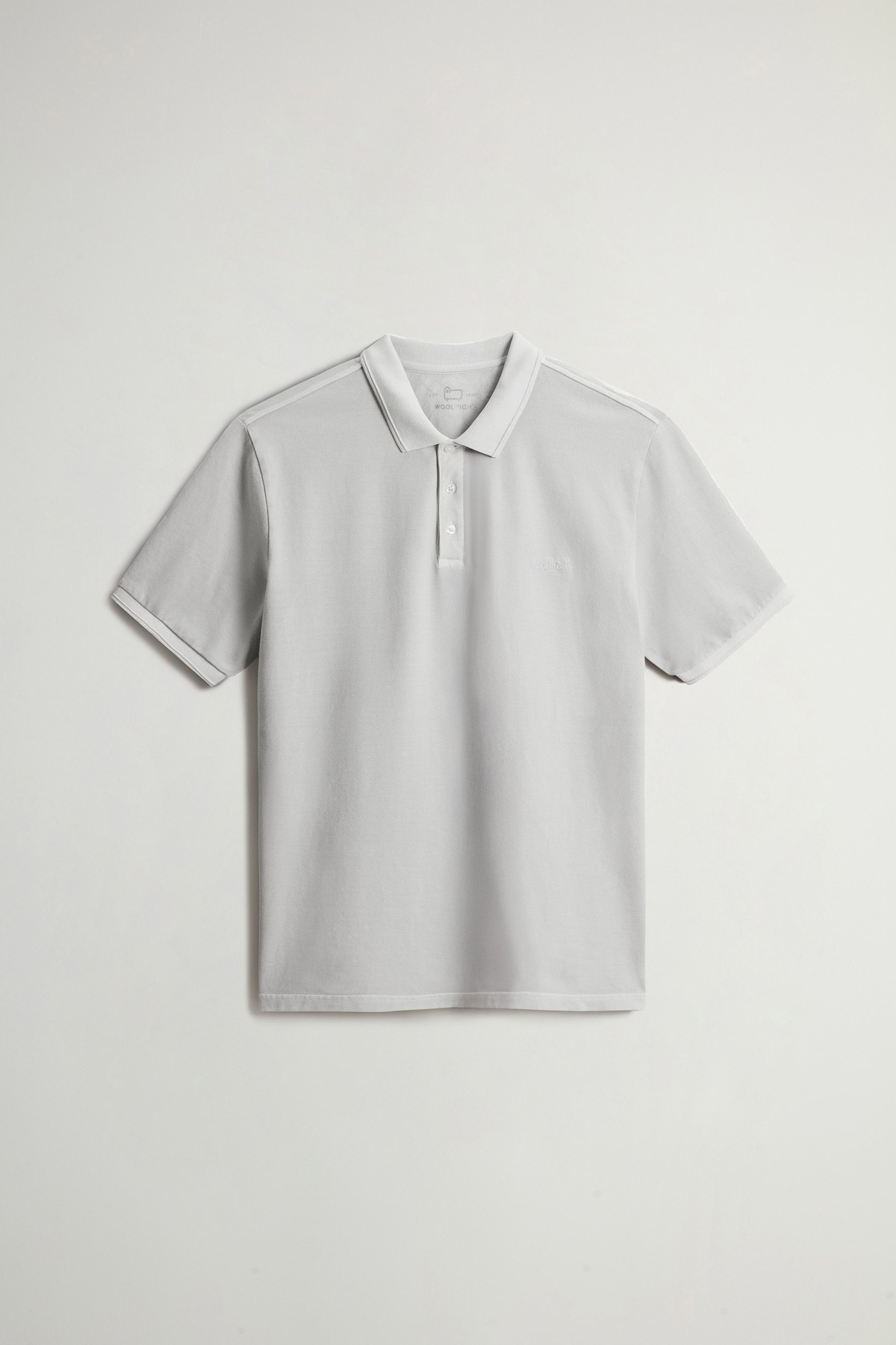 Garment-Dyed Mackinack Polo in Stretch Cotton Piquet Gray photo 5 | Woolrich