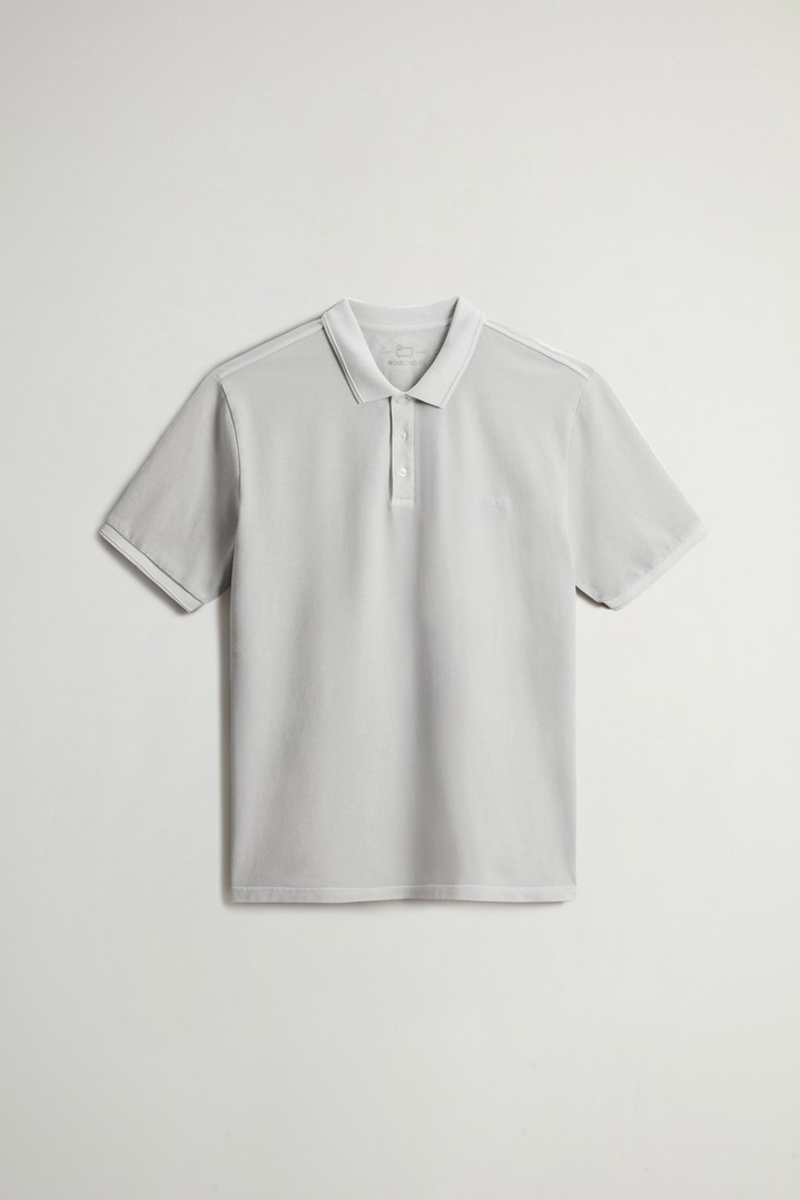 Garment-Dyed Mackinack Polo in Stretch Cotton Piquet Gray photo 5 | Woolrich