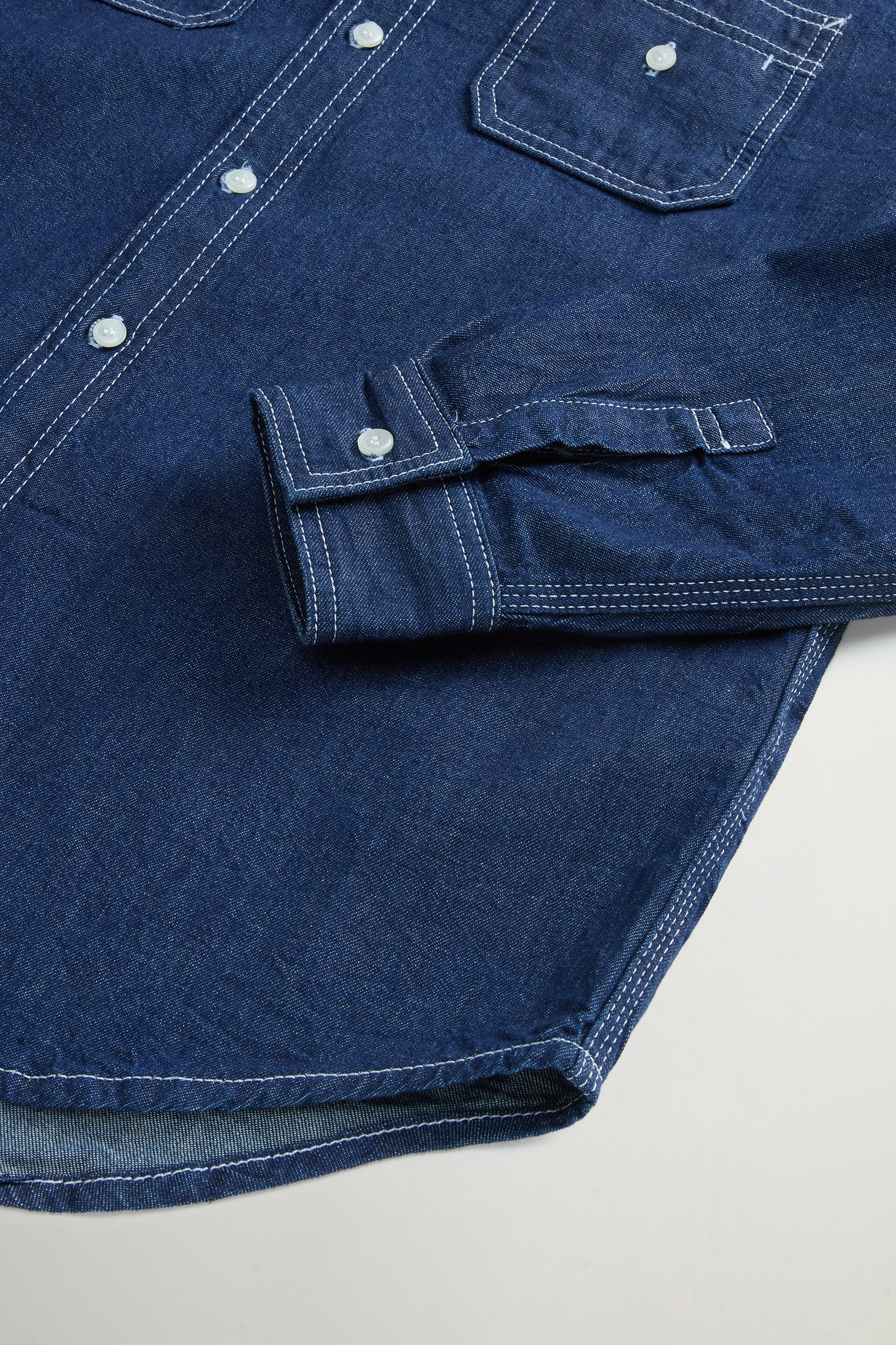 Hemd aus leichtem Denim aus reiner Baumwolle Blau photo 3 | Woolrich