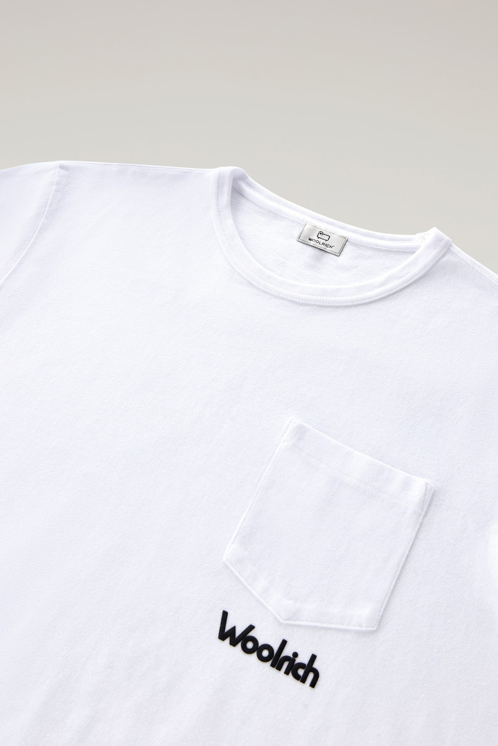 Pure Cotton T-Shirt with Trail Print White photo 2 | Woolrich