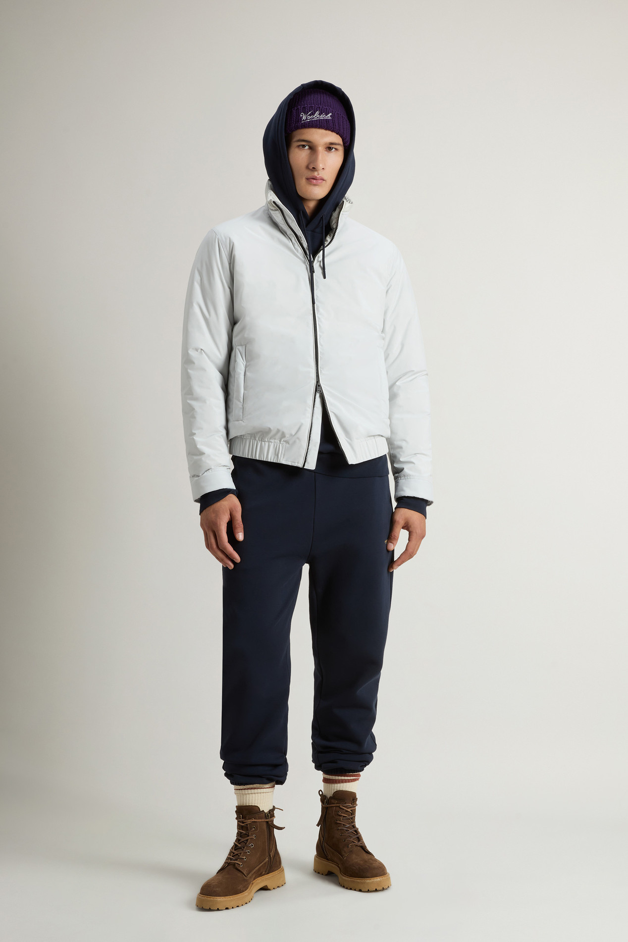 Padded Cloud Bomber Gray photo 2 | Woolrich