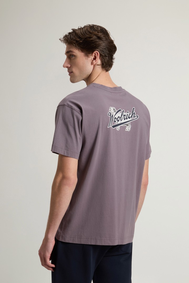 COTTON GRAPHIC T-SHIRT Purple photo 3 | Woolrich