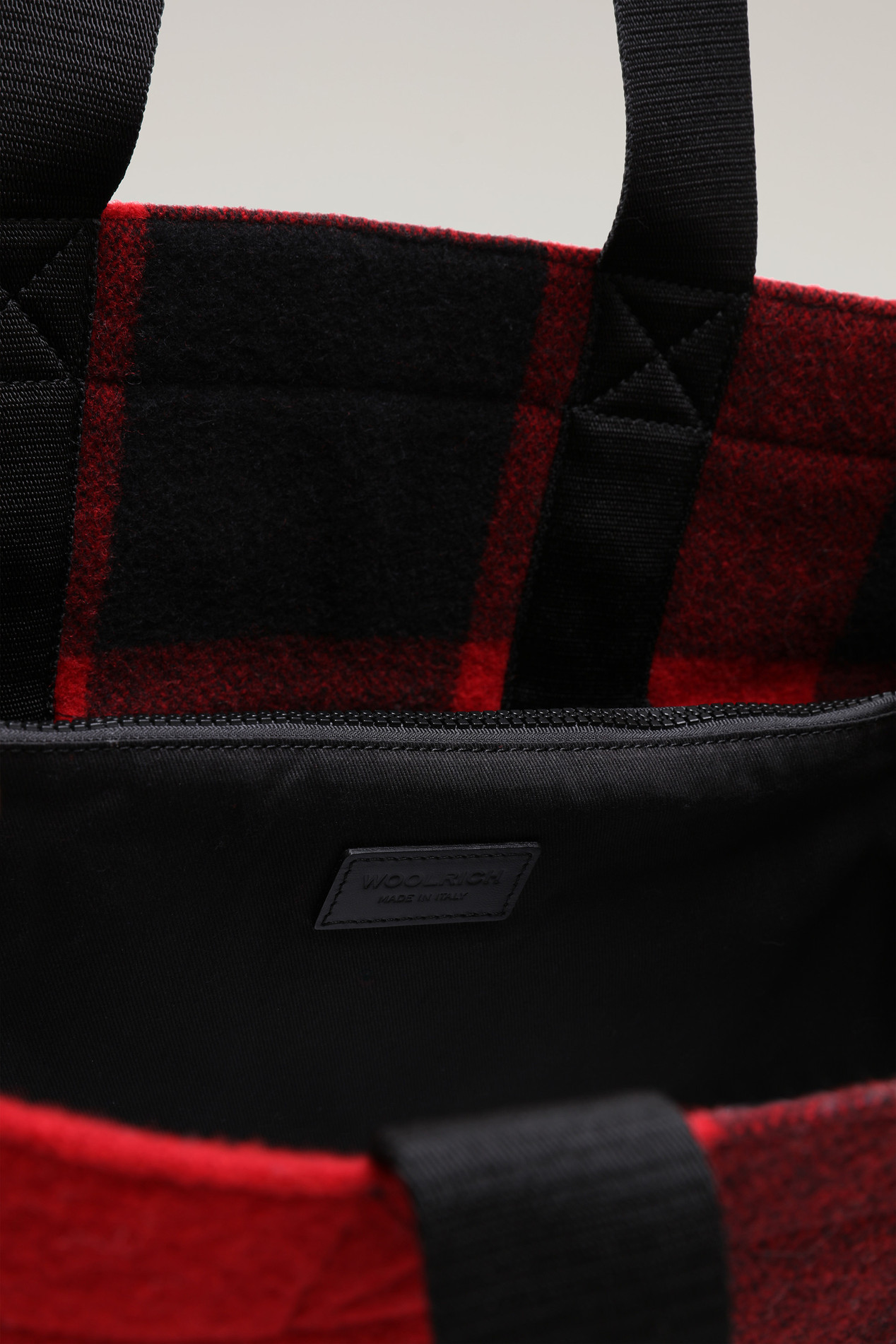 Buffalo Check American Wool Tote Red photo 5 | Woolrich