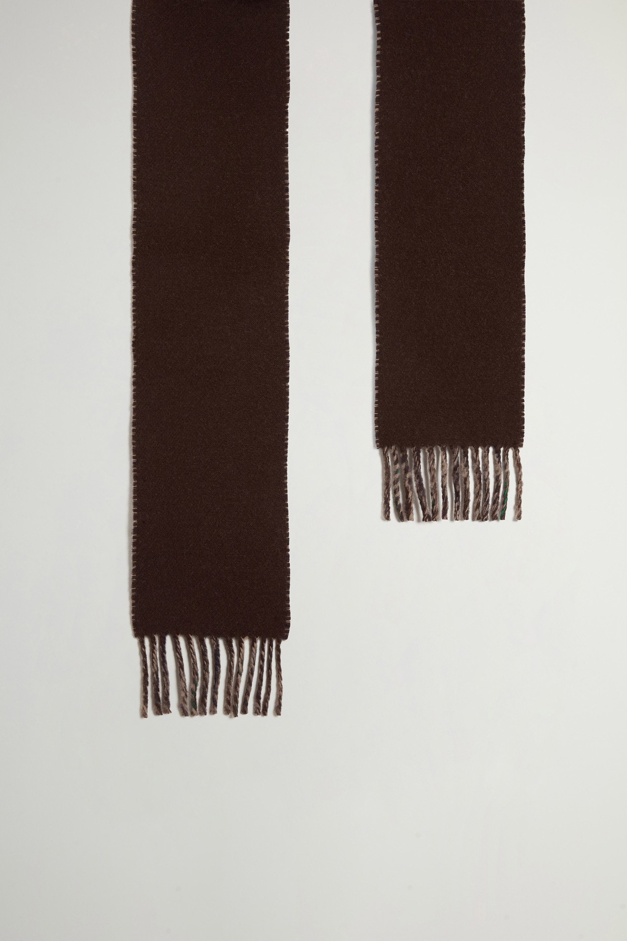 Scarf in Pure Wool with Checked Pattern Green photo 2 | Woolrich