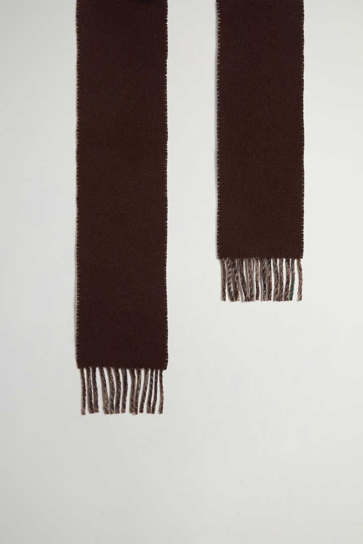 Scarf in Pure Wool with Checked Pattern Green photo 2 | Woolrich