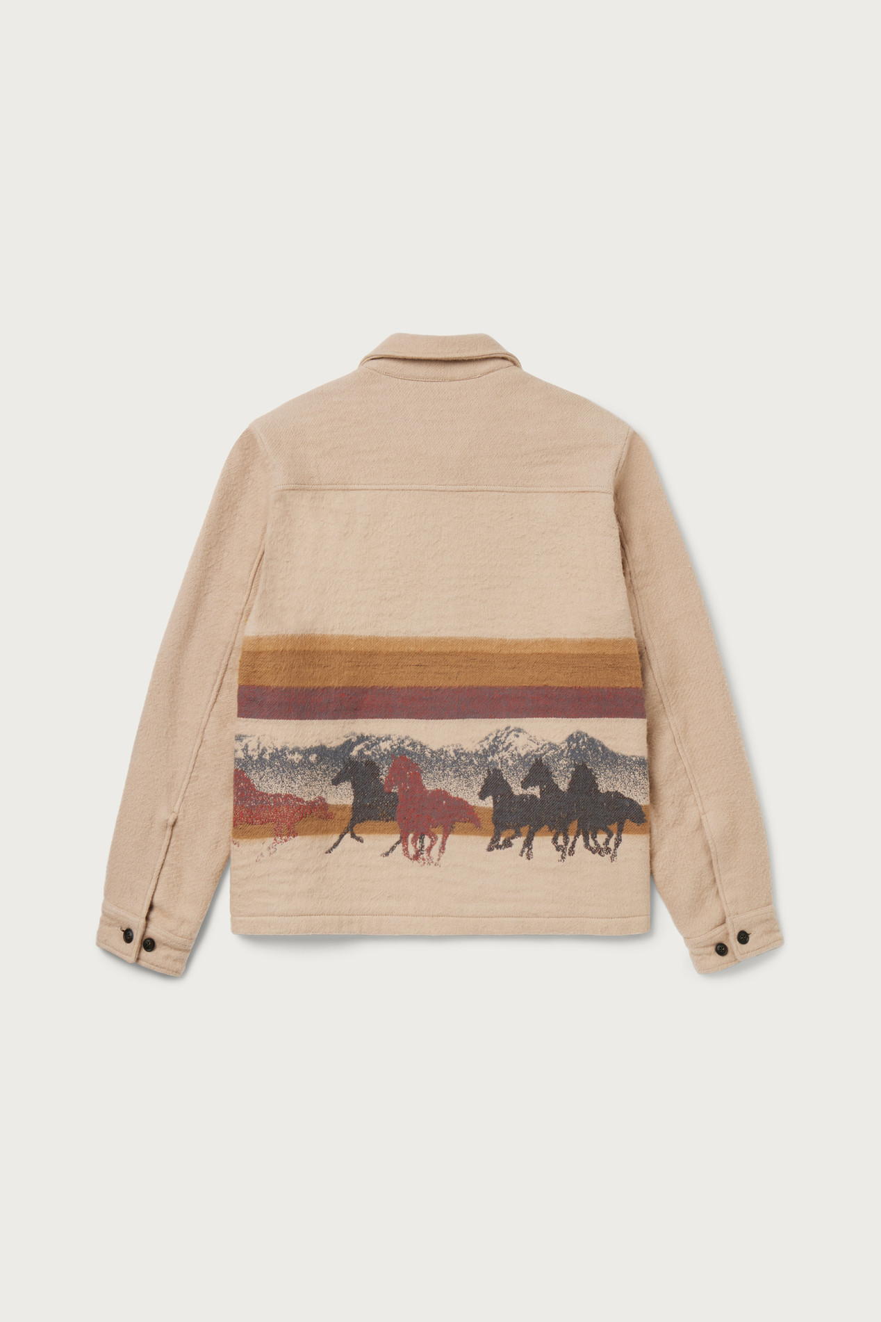 Overshirt in Pure Cotton with Jacquard Workmanship - One Of These Days / Woolrich Beige photo 2 | Woolrich