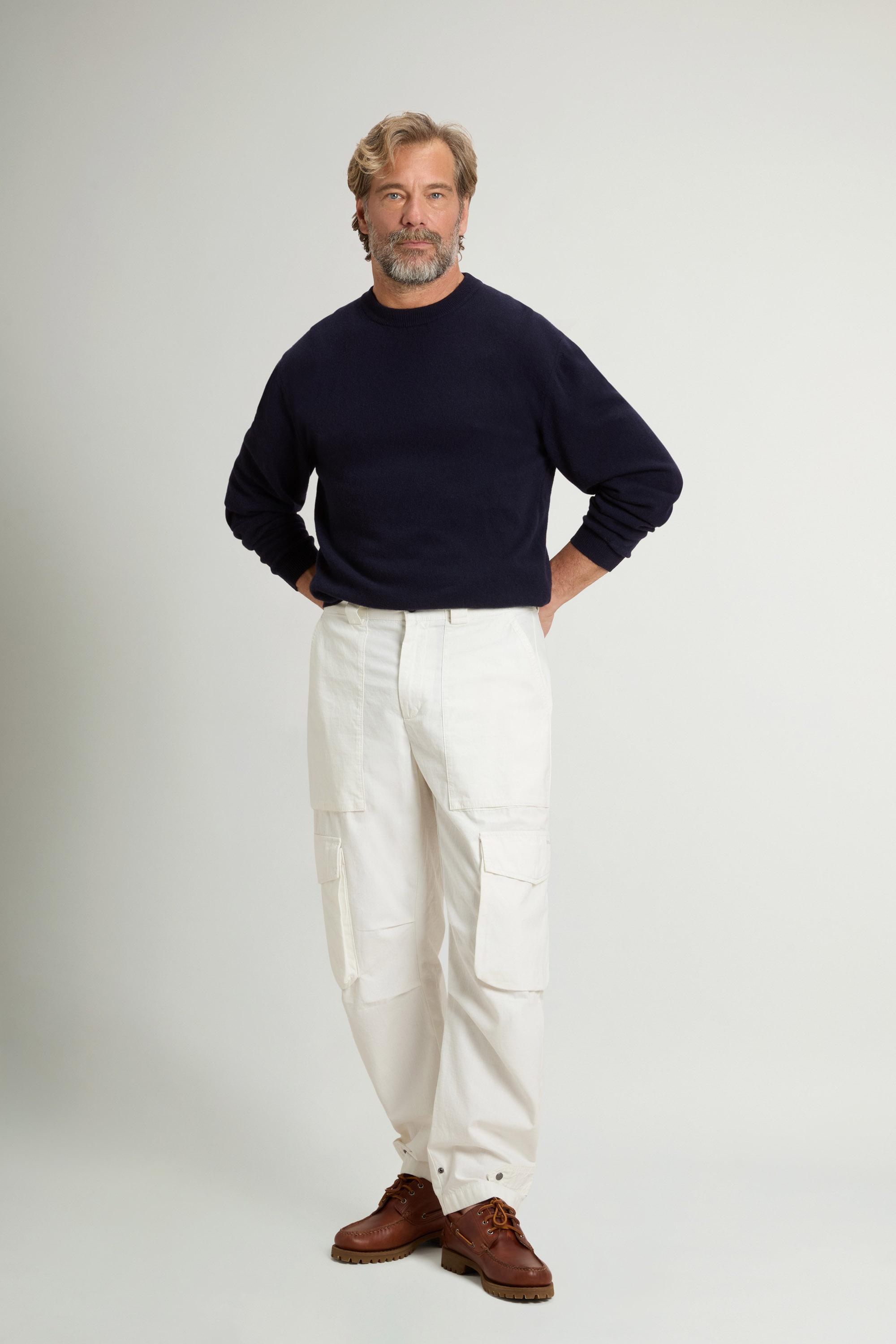 Garment-Dyed Cargo Pants in Pure Cotton Ripstop White photo 1 | Woolrich