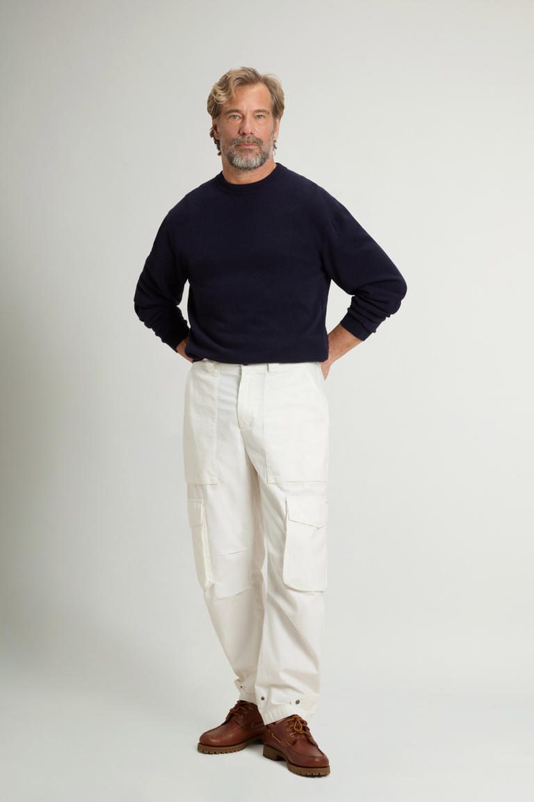 Pantaloni cargo in puro cotone Ripstop tinti in capo Bianco photo 1 | Woolrich