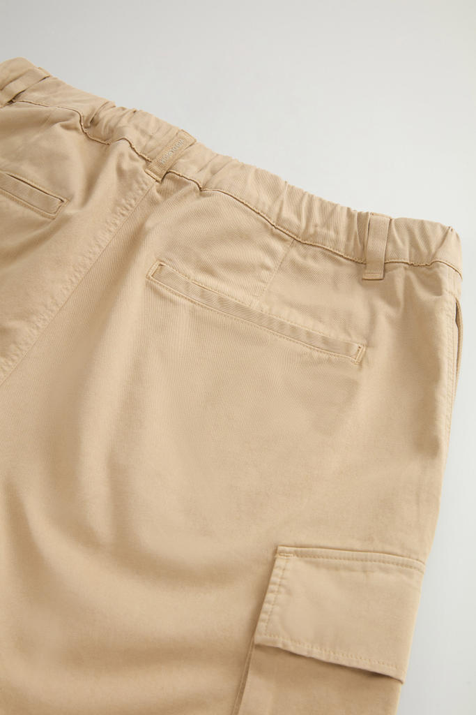COTTON TWILL CARGO SHORT GD Beige photo 5 | Woolrich