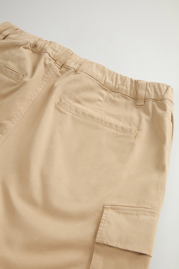 COTTON TWILL CARGO SHORT GD Beige photo 5 | Woolrich