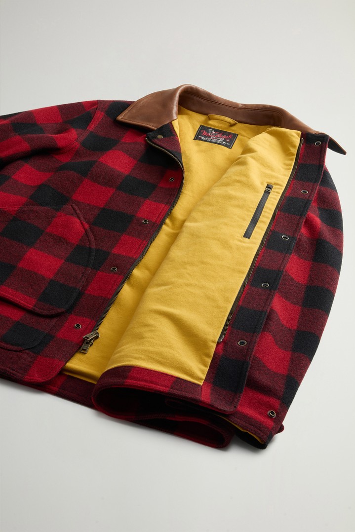 Manteau Barn à carreaux en laine mélangée Rouge photo 5 | Woolrich