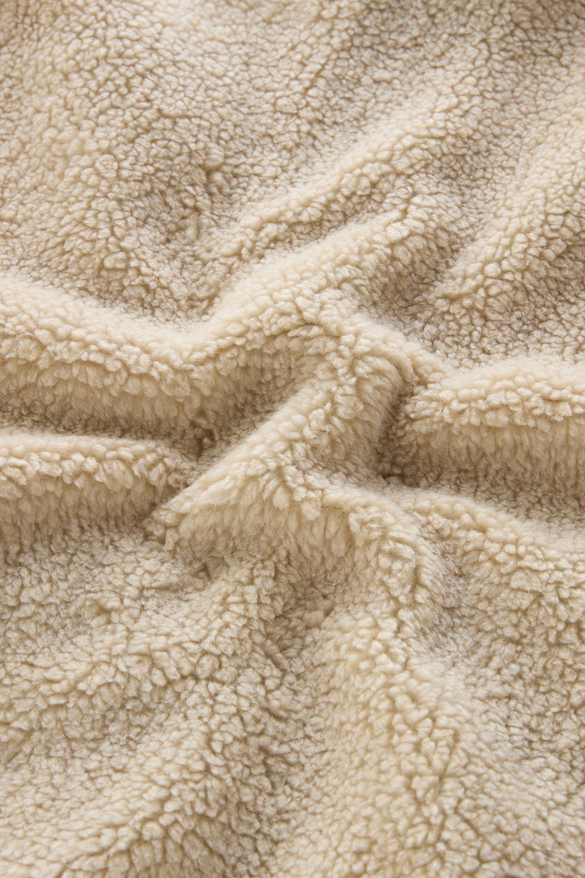 High-Collar Sherpa Sweatshirt with Cordura Details Beige photo 4 | Woolrich