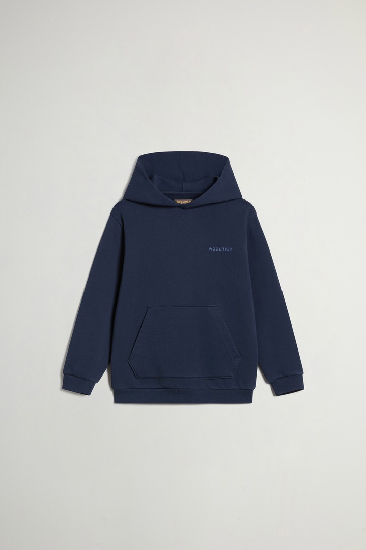LOGO HOODIE Blue photo 1 | Woolrich
