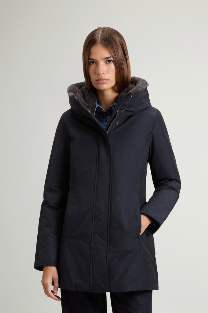 BOULDER FAUX FUR PARKA Blue photo 1 | Woolrich