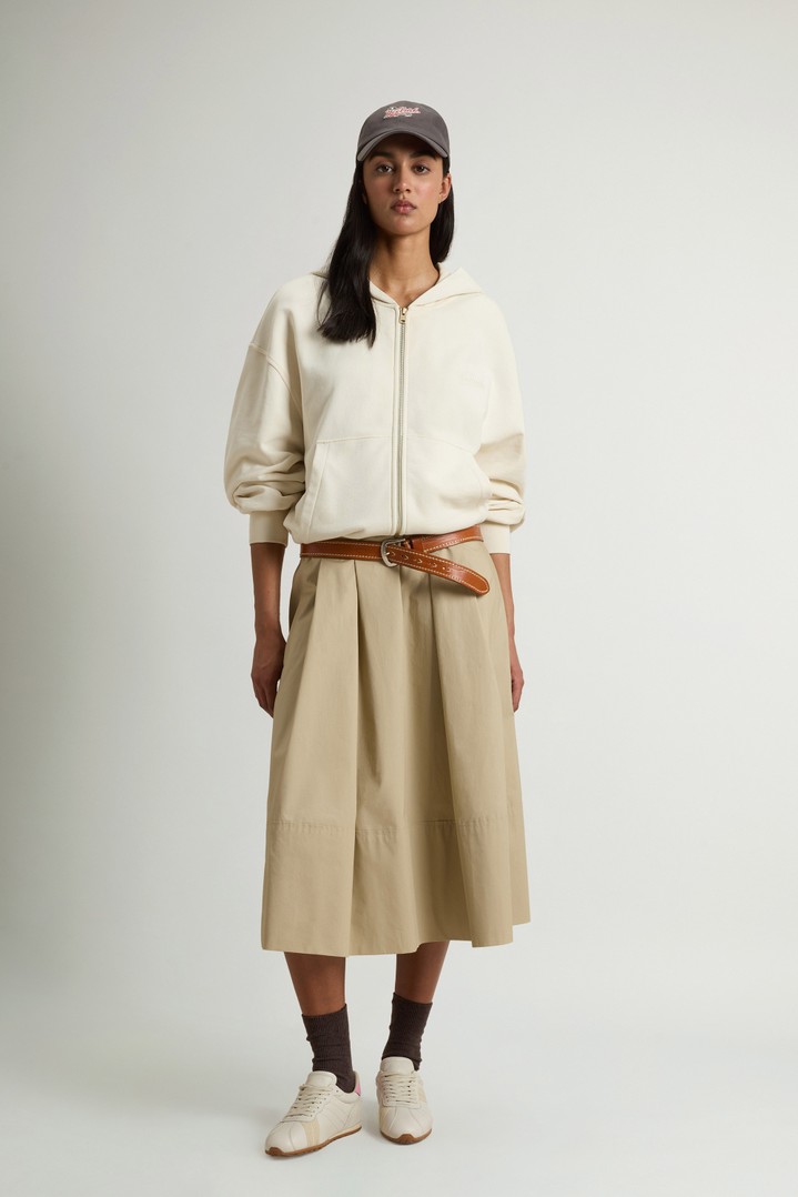 Full-Zipper Hoodie in Pure Cotton White photo 2 | Woolrich