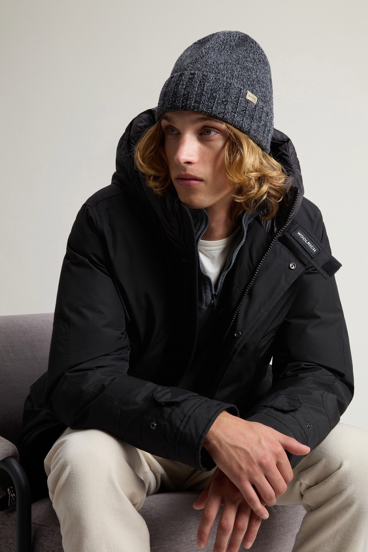 Polar Parka in Ramar Cloth with High Collar Black photo 4 | Woolrich