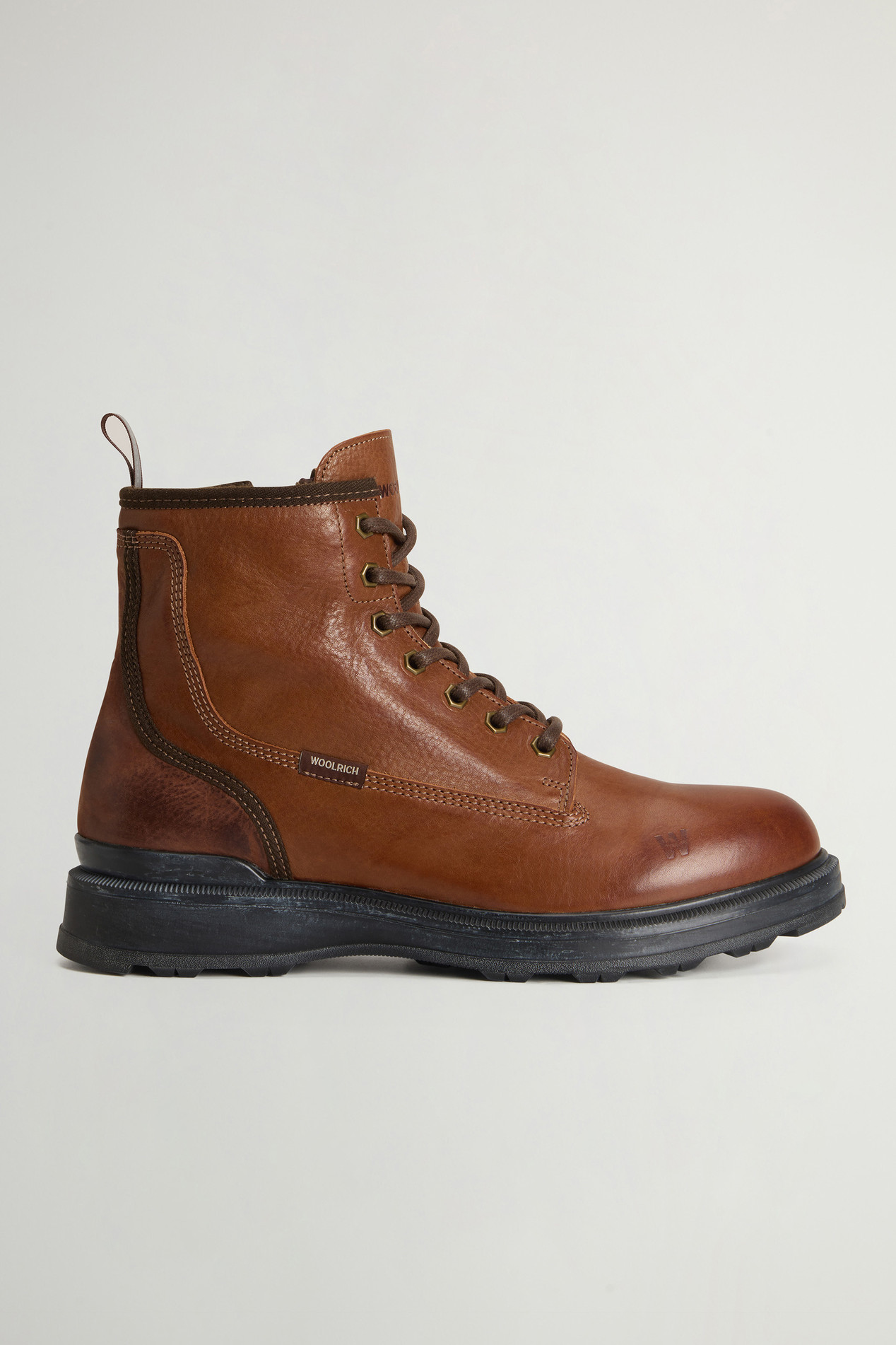 Grove Lace-Up Boots in Cowhide Leather Brown photo 1 | Woolrich