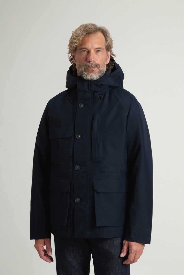 Waterproof Mountain Jacket in Recycled GORE-TEX® Fabric Blue photo 1 | Woolrich