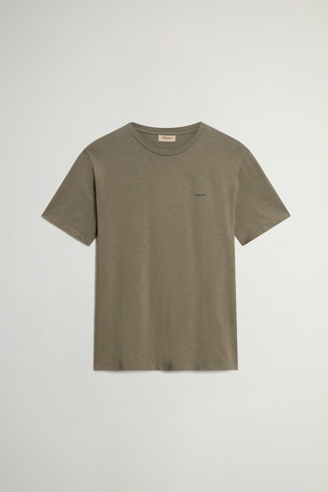 Slub T-Shirt in Pure Cotton Green photo 1 | Woolrich