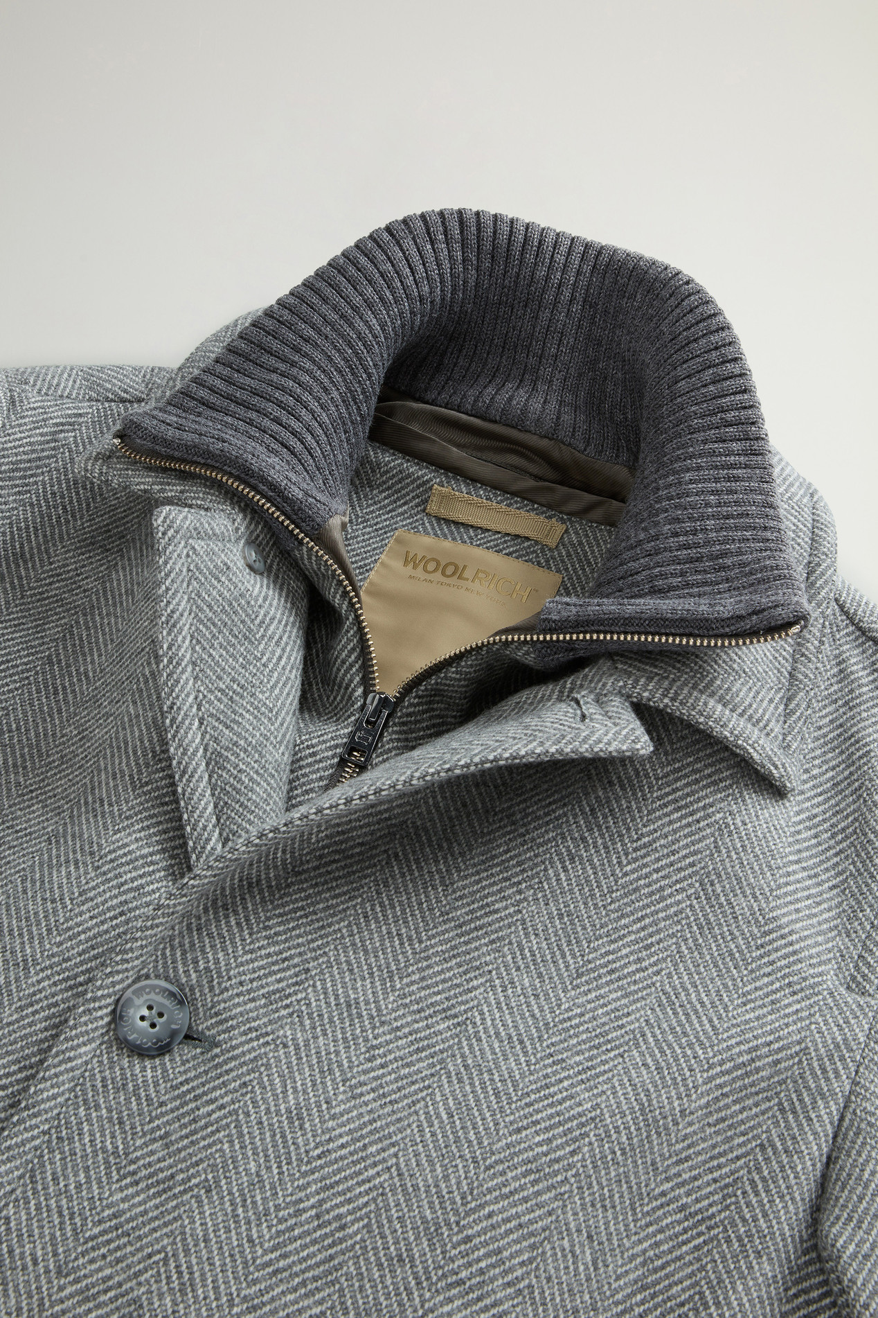 Coat in Pure Italian Wool Crafted Using a Loro Piana Fabric Gray photo 6 | Woolrich