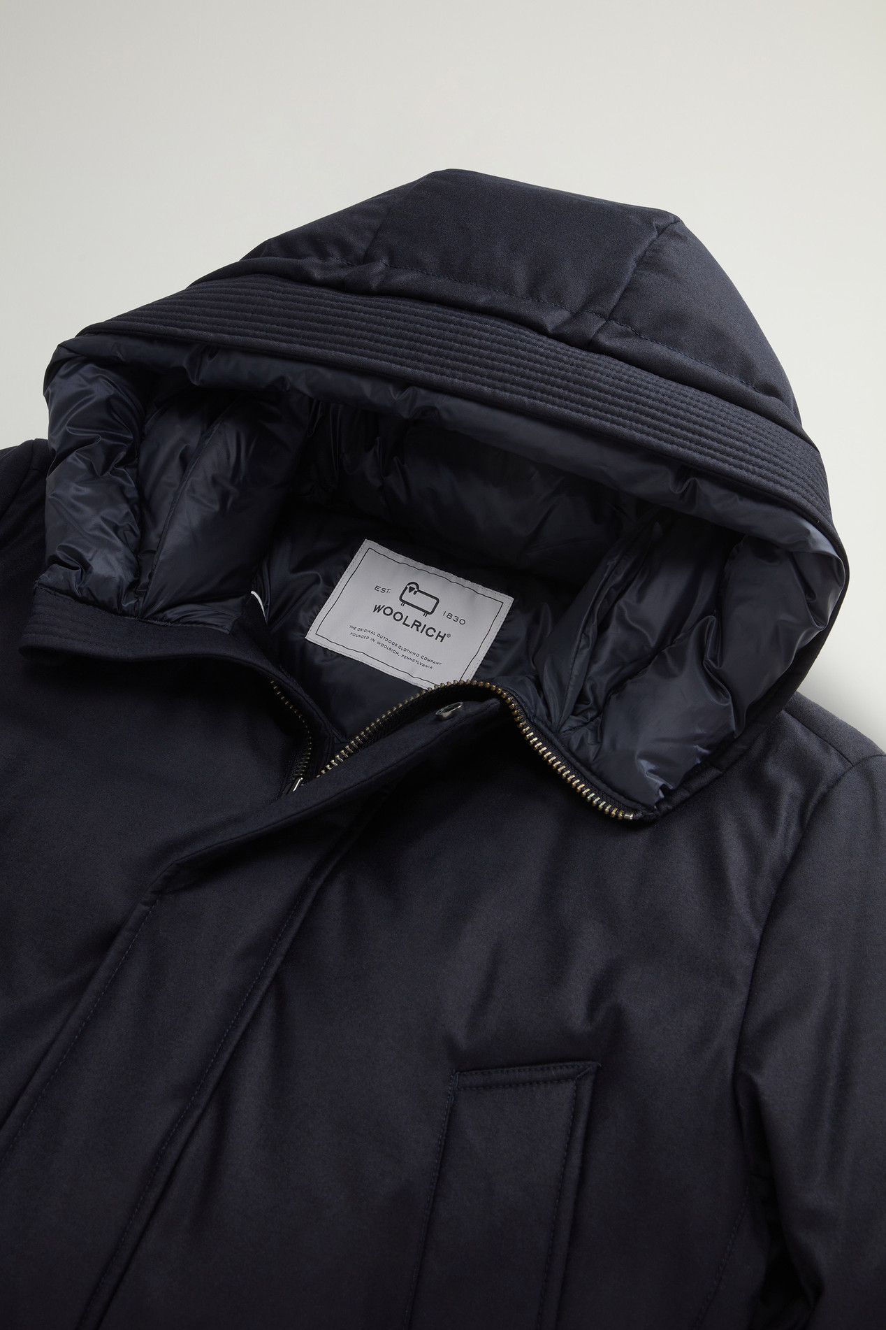 Parka in Italian Wool and Silk Blend Crafted with a Loro Piana Fabric Blue photo 2 | Woolrich