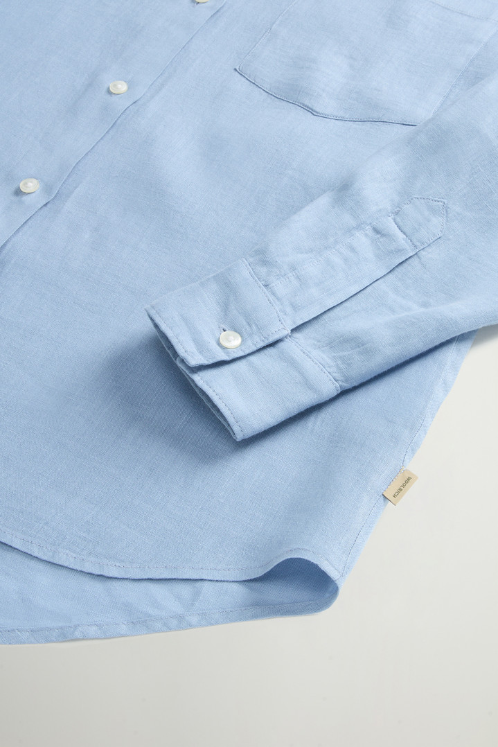GD LINEN SHIRT Blue photo 7 | Woolrich