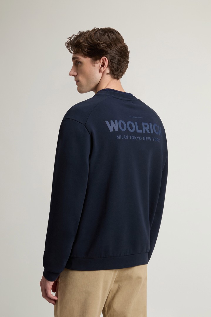 MACRO LOGO CREWNECK Blue photo 3 | Woolrich