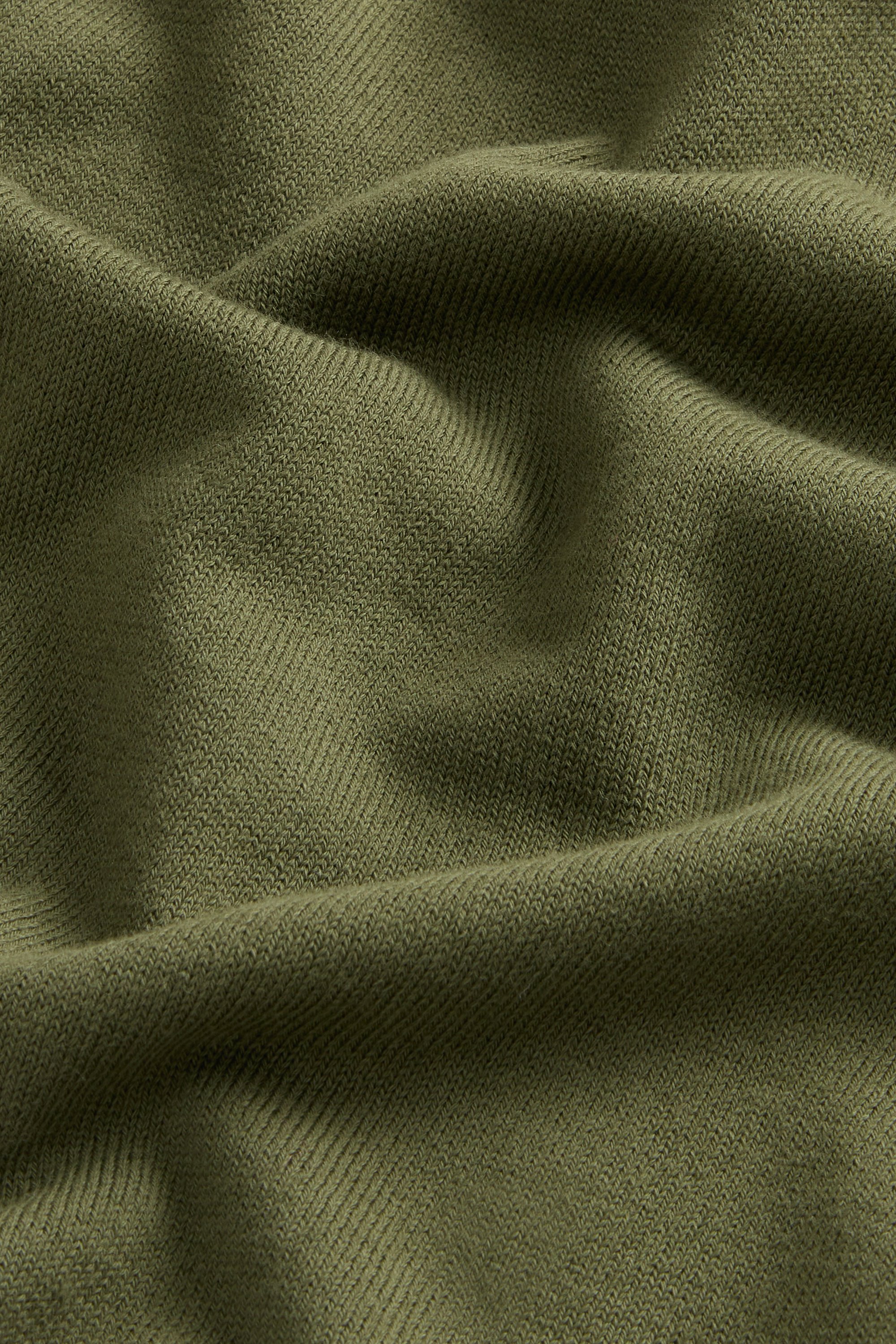 Crewneck Sweater in Pure Cotton with Embroidered Logo Green photo 4 | Woolrich