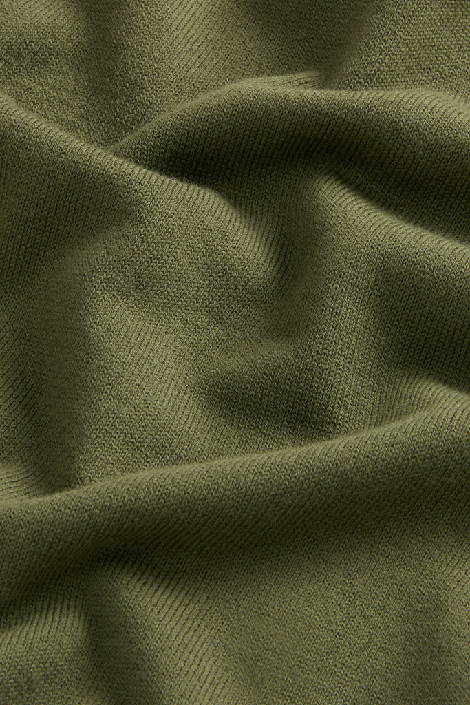 Crewneck Sweater in Pure Cotton with Embroidered Logo Green photo 4 | Woolrich
