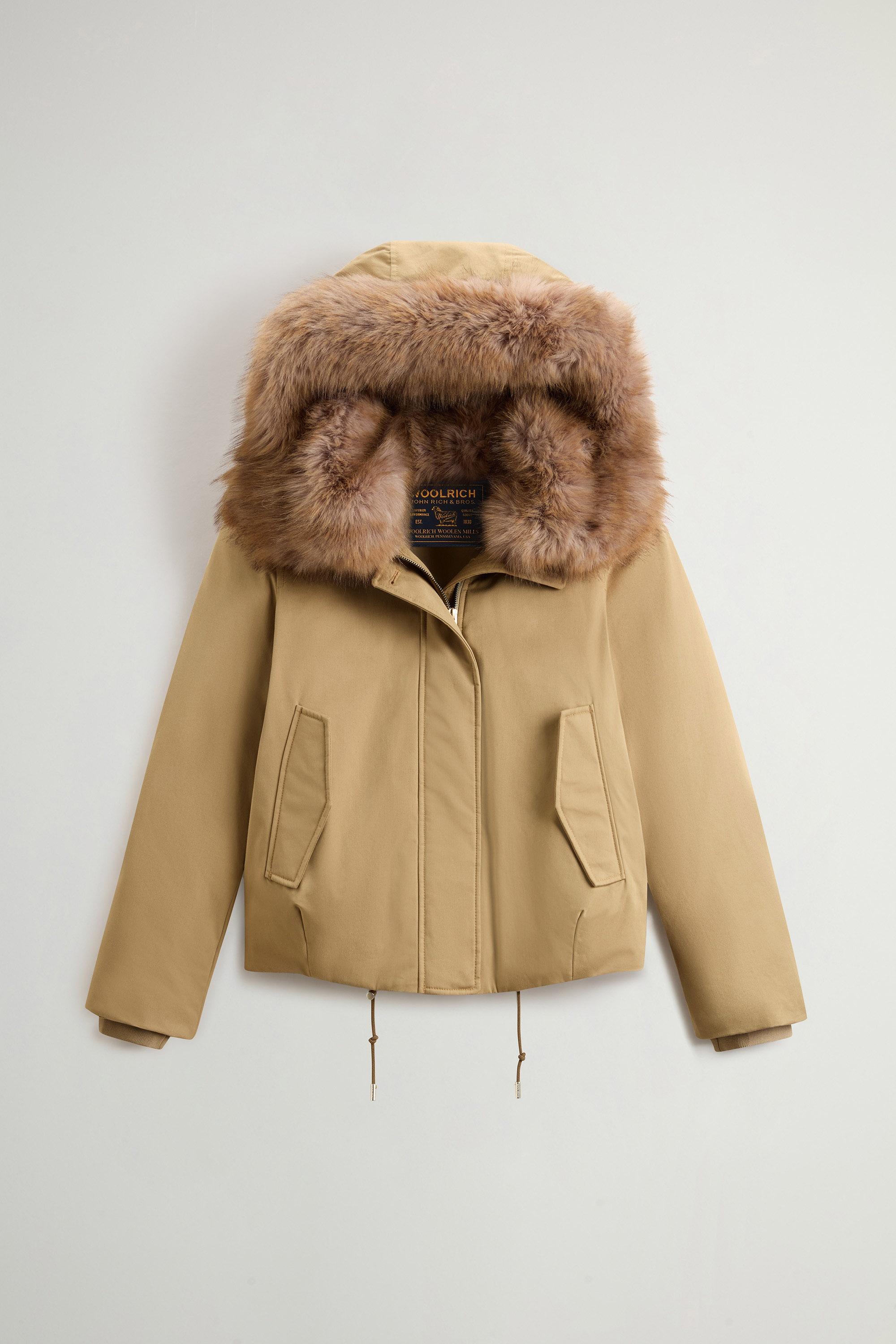 Short Padded Parka in Best Cotton Beige photo 5 | Woolrich