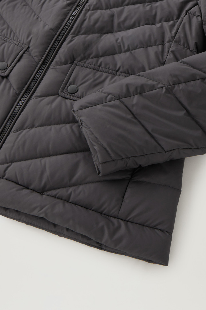 Short Padded Jacket with Chevron Quilting Black photo 4 | Woolrich