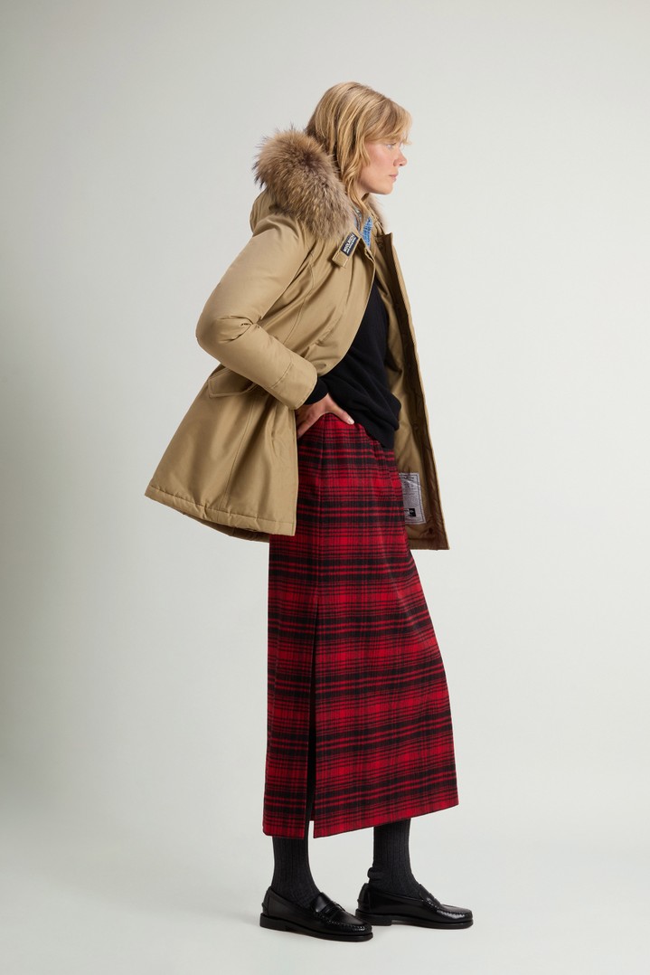 Arctic Parka in Ramar Cloth with Detachable Fur Trim Beige photo 2 | Woolrich