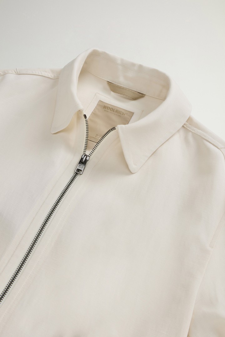 LYOCELL LINEN OVERSHIRT White photo 6 | Woolrich