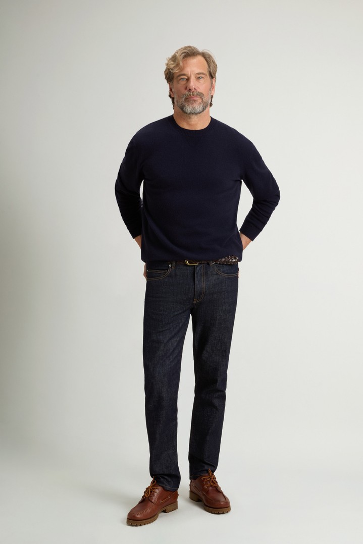 WOOL CASHMERE CREWNECK GG13 Blue photo 2 | Woolrich