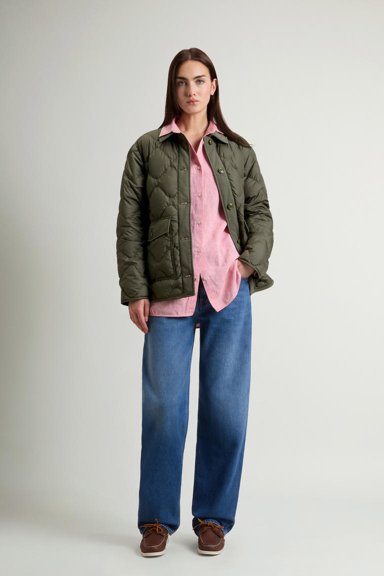 Heritage Steppjacke aus Mikrofaser Grün photo 1 | Woolrich