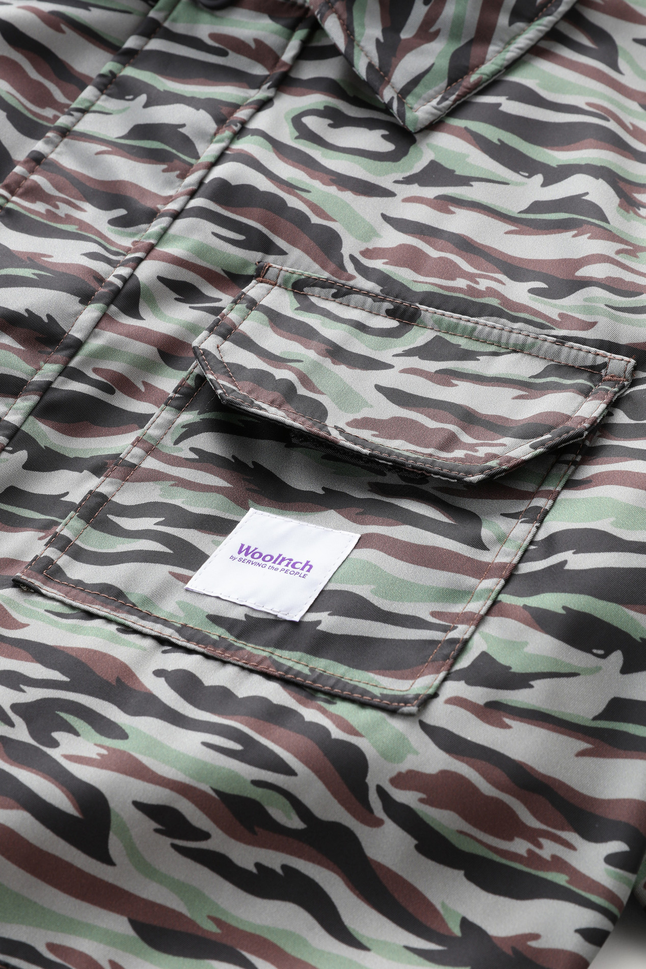 Jumpsuit with Shadowbark Camo Print - Serving the People / Woolrich Green photo 4 | Woolrich