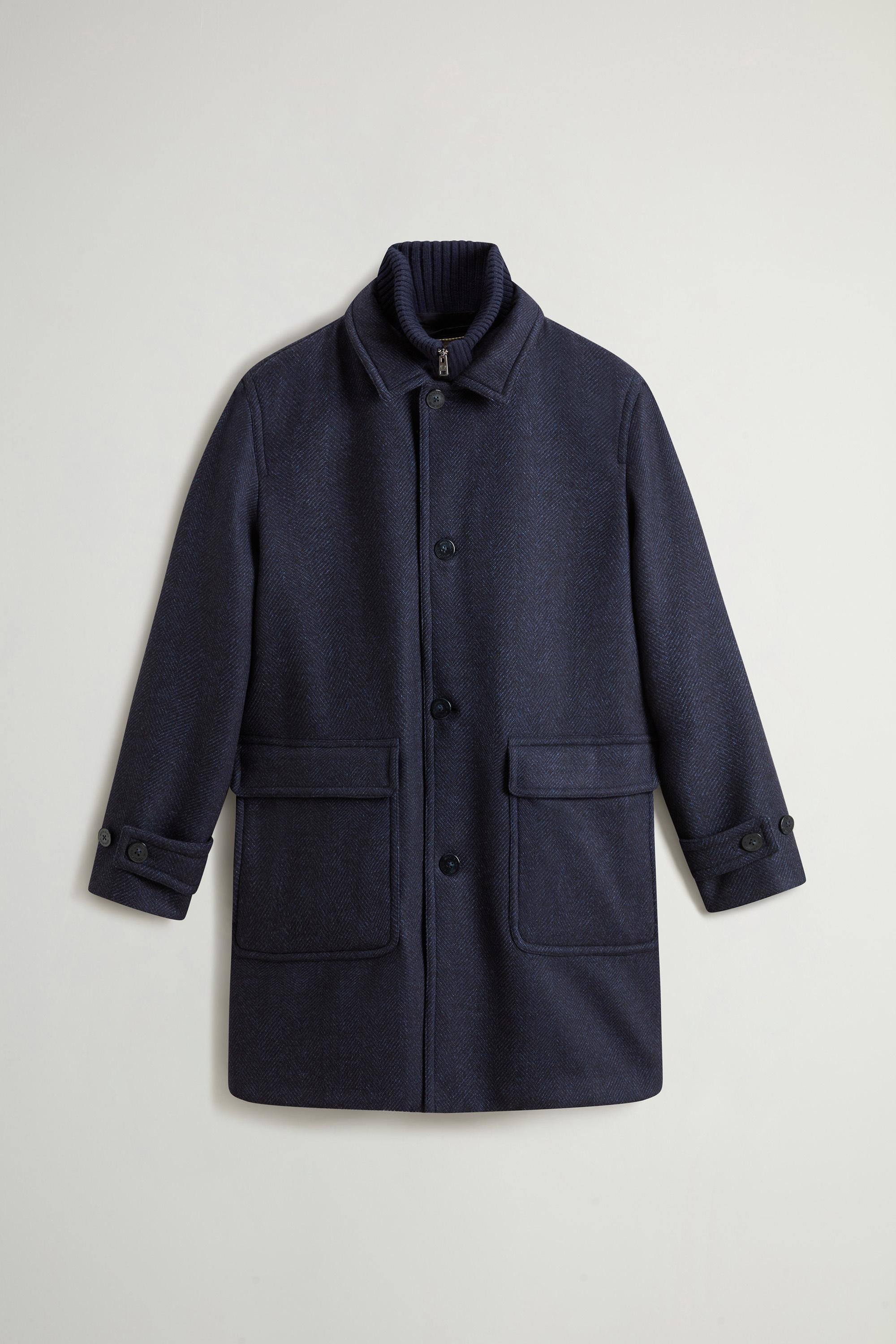 Coat in Pure Italian Wool Crafted Using a Loro Piana Fabric Blue photo 5 | Woolrich
