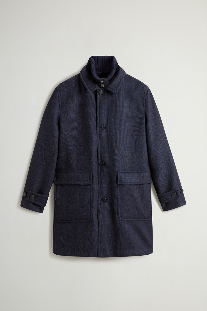 Coat in Pure Italian Wool Crafted Using a Loro Piana Fabric Blue photo 5 | Woolrich