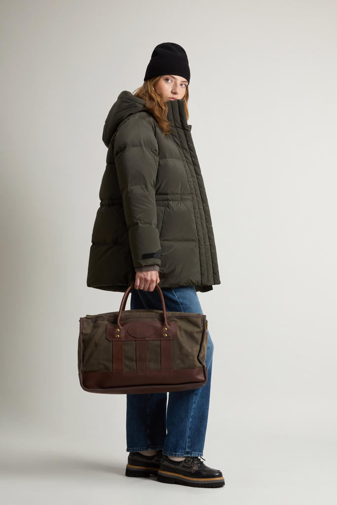 Overland Duffel Bag with Leather Inserts Green photo 8 | Woolrich