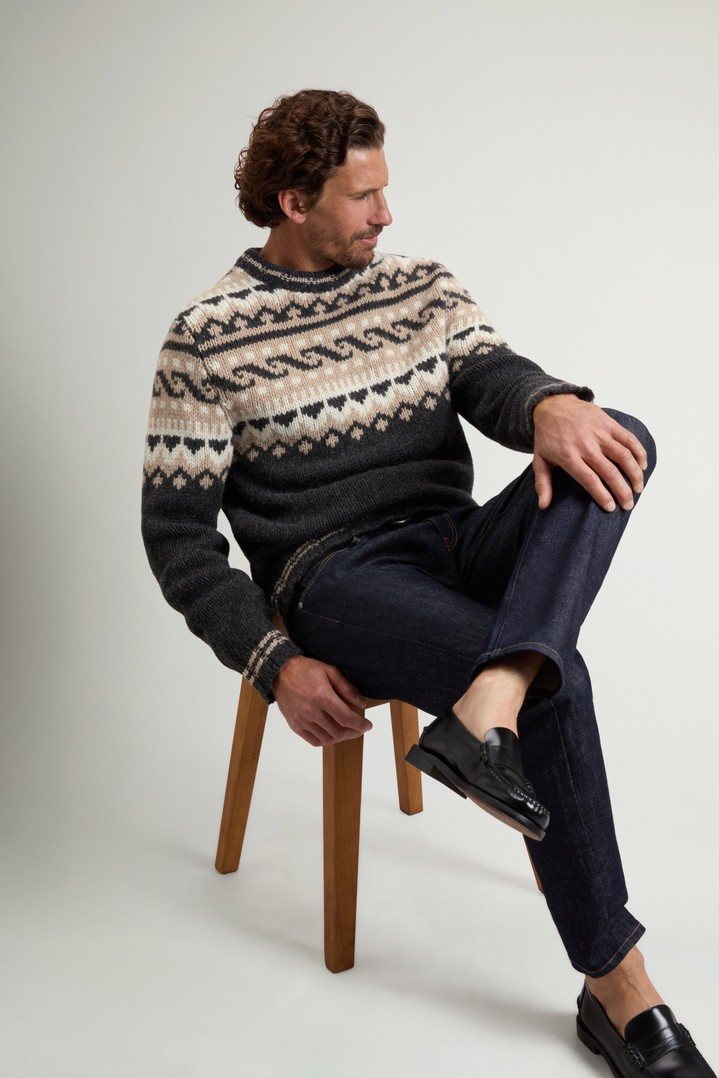 LAMBSWOOL MOHAIR CREWNECK GG4 Gray photo 2 | Woolrich