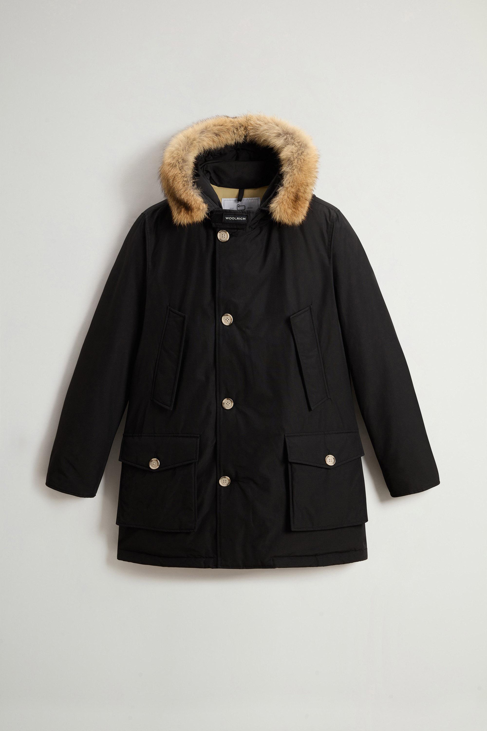 Arctic Parka in Ramar Cloth with Detachable Fur Trim Black photo 5 | Woolrich