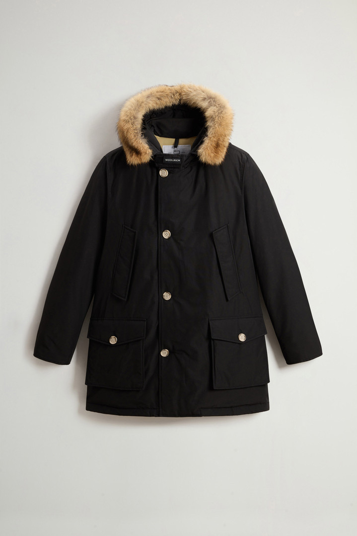 Arctic Parka in Ramar Cloth with Detachable Fur Trim Black photo 5 | Woolrich