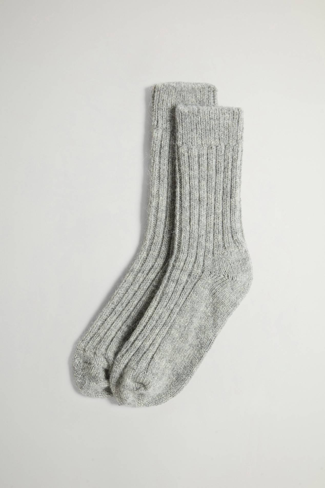 Ribbed Wool and Alpaca Socks Gray photo 1 | Woolrich