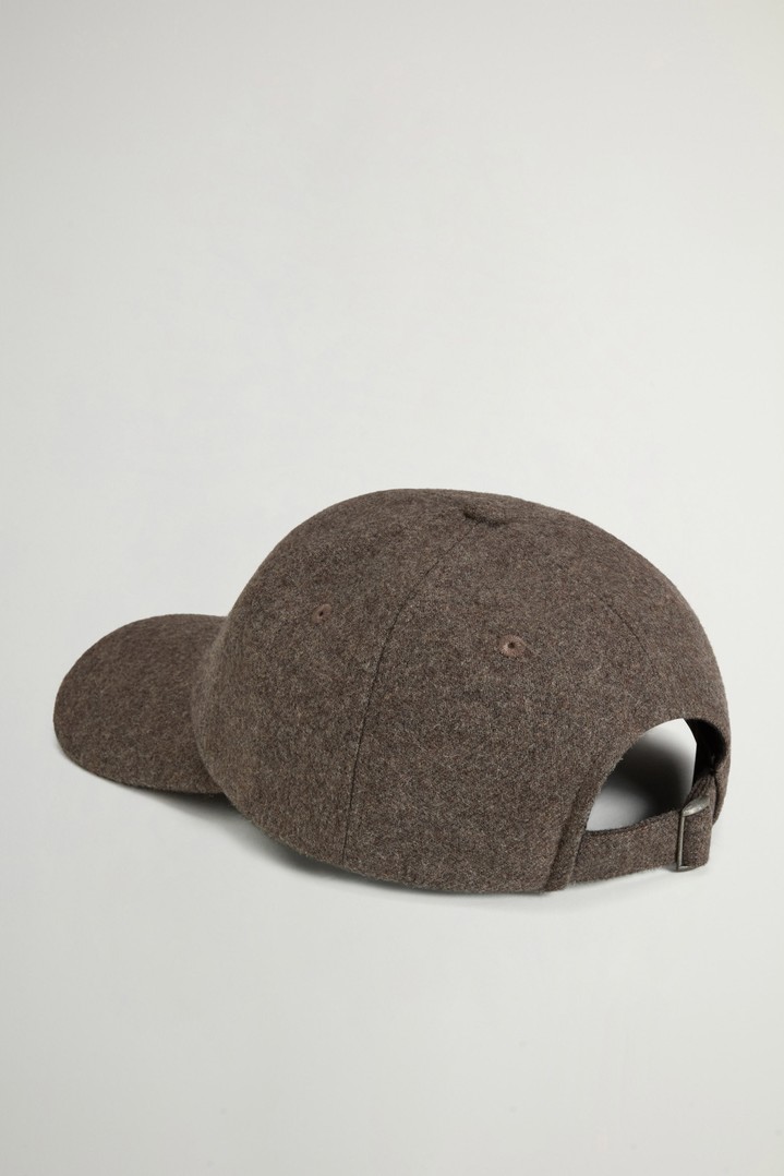 SOLID WOOL BASEBALL CAP Brown photo 3 | Woolrich