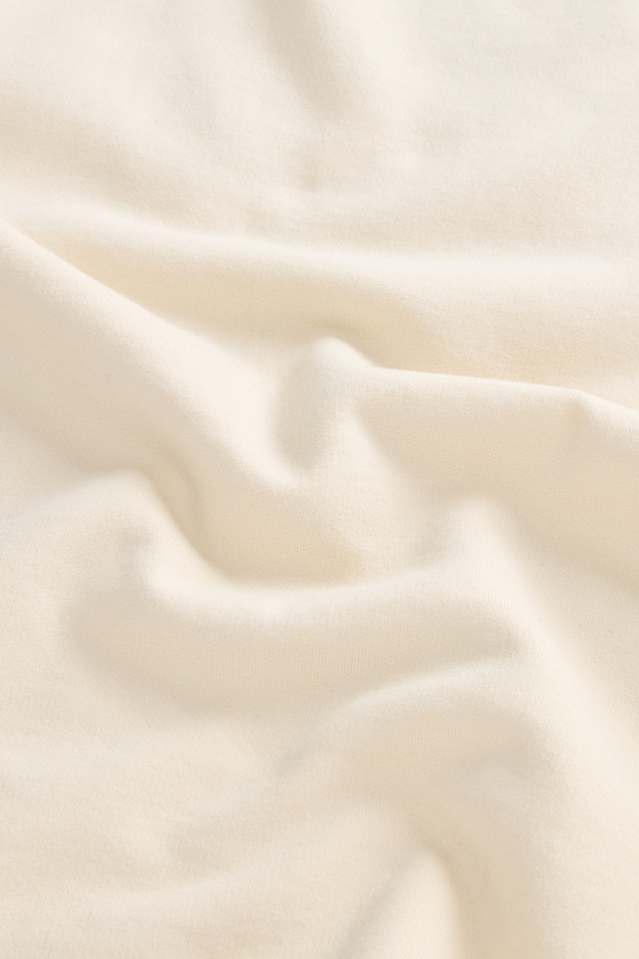 Pure Cotton Crewneck Sweatshirt with Embroidered Lettering on the Chest White photo 4 | Woolrich